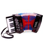 Akkordeon Schwarz mit Musikbuch