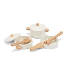 Holzpfannen-Set weiss