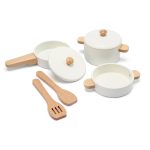 Holzpfannen-Set weiss – Bild 5