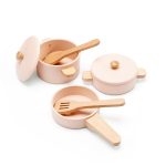 Holzpfannen-Set rosa – Bild 3