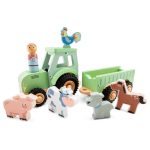Traktor mit Anhänger - 5 Bauernhoftiere – Bild 3