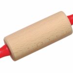 Teigrolle rot 20 cm, Stahlachse