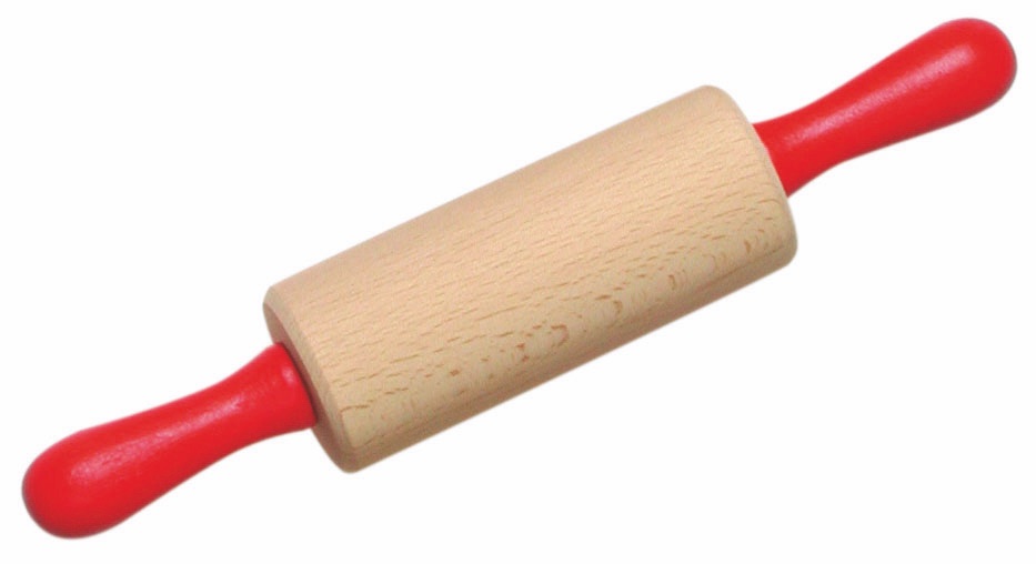 nic530510 Teigrolle rot 20 cm, Stahlachse – Bild 1