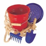 Metall-Eimer-Set 4tlg.rot/blau
