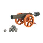 Kanone gross mit 10 Kugeln