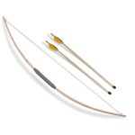 Kinder-Sport-Bogen Esche 120cm +2x 1259 Pfeil Truthahnfedern