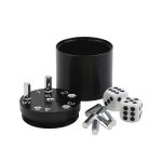 SUPER SIX "Travel" Alu, Schwarz Premium, 5+Ø5cm, Reisespiel