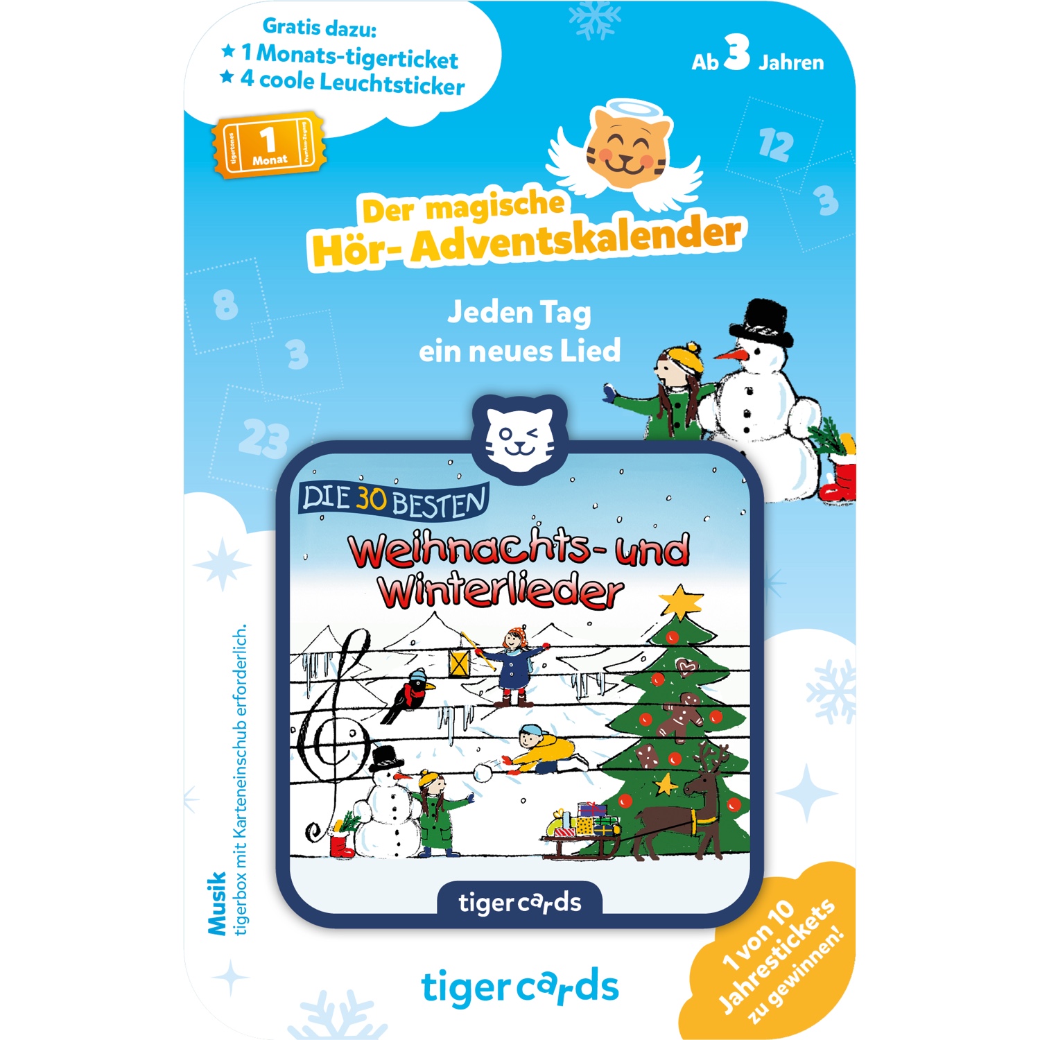 tig4522_001 tigercard - Die 30 besten - Winter- und Weihnachtslieder - Adventskalender - Adventskalender – Bild 1