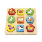 Viga Holz-Formen-Puzzle Bauernhoftiere