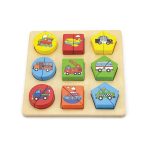 Viga Holz-Formen-Puzzle Fahrzeuge