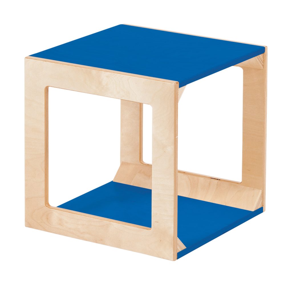 Einfacher Würfel blau