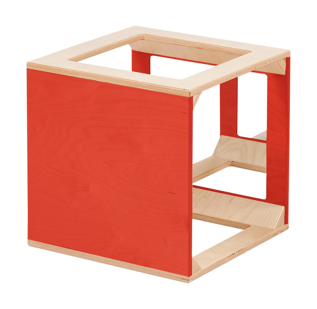 Spiegelwürfel rot