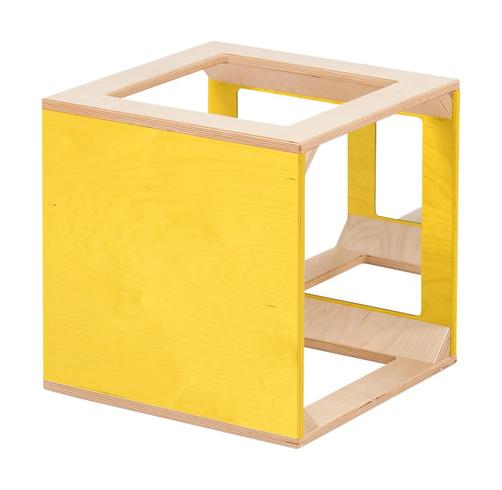 Spiegelwürfel gelb