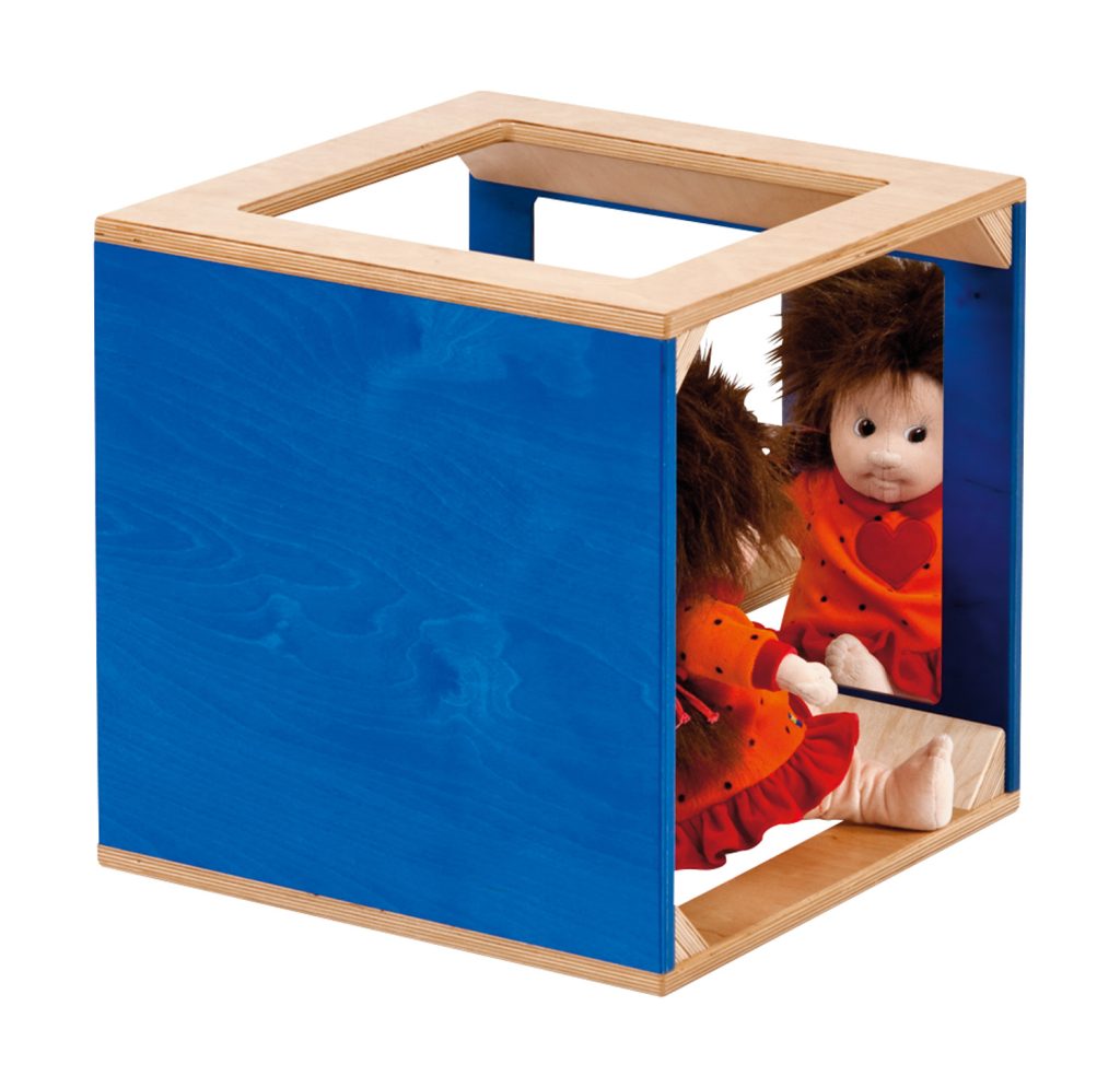 Spiegelwürfel blau