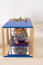Spiegelwürfel blau