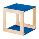 Würfel mit Löchern blau