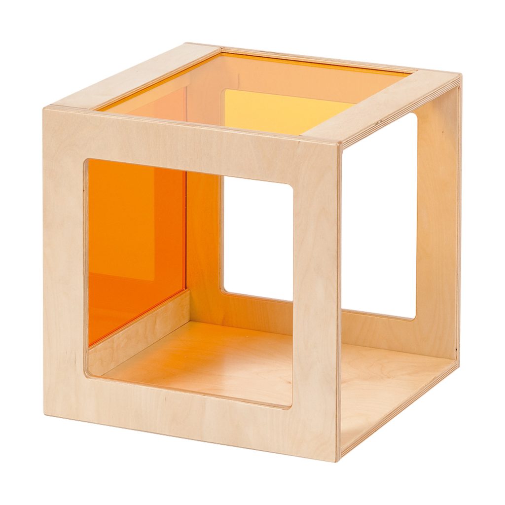 Acrylglaswürfel gelb/orange