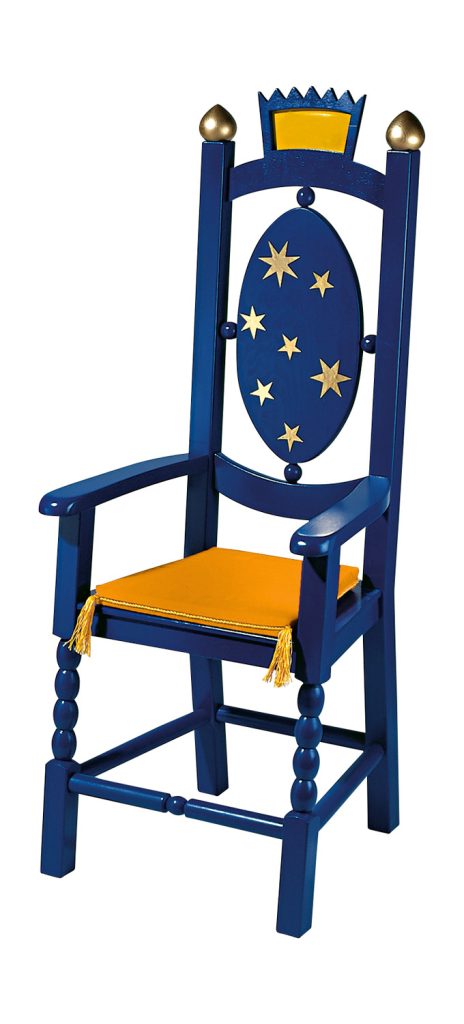 Geburtstagsstuhl blau