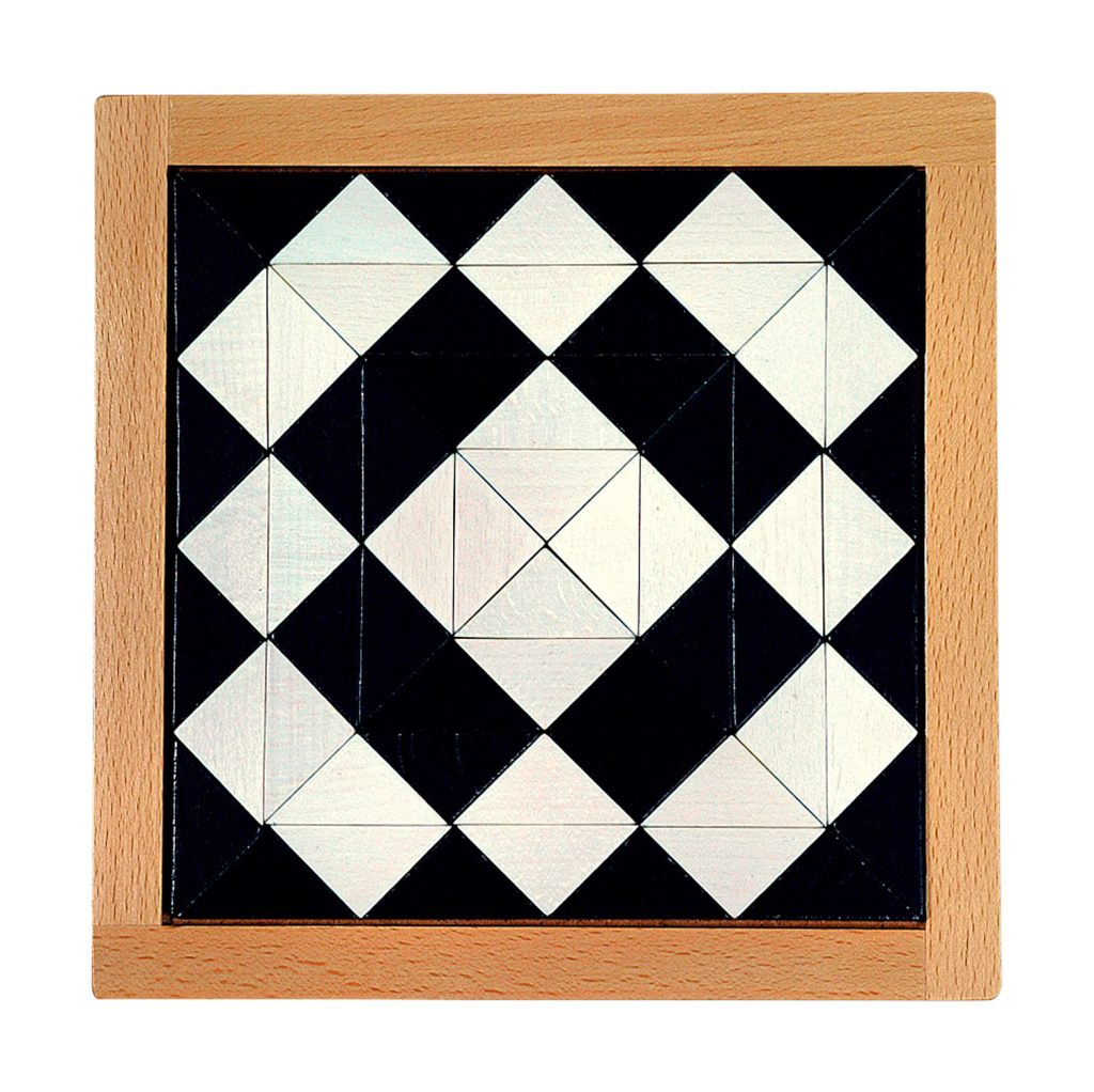 Magisches Mosaik schwarz-weiß