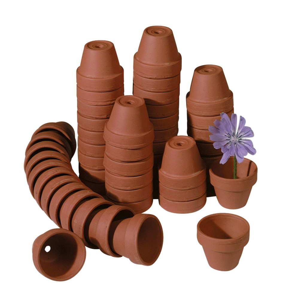 Mini-Tontöpfe 3,5 cm/50 Stück