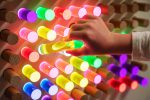 Regenbogen Steckbrett Wand