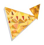 Riesen Glitzer-Prismo gold/s.