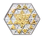 Riesen Glitzer-Prismo gold/s.