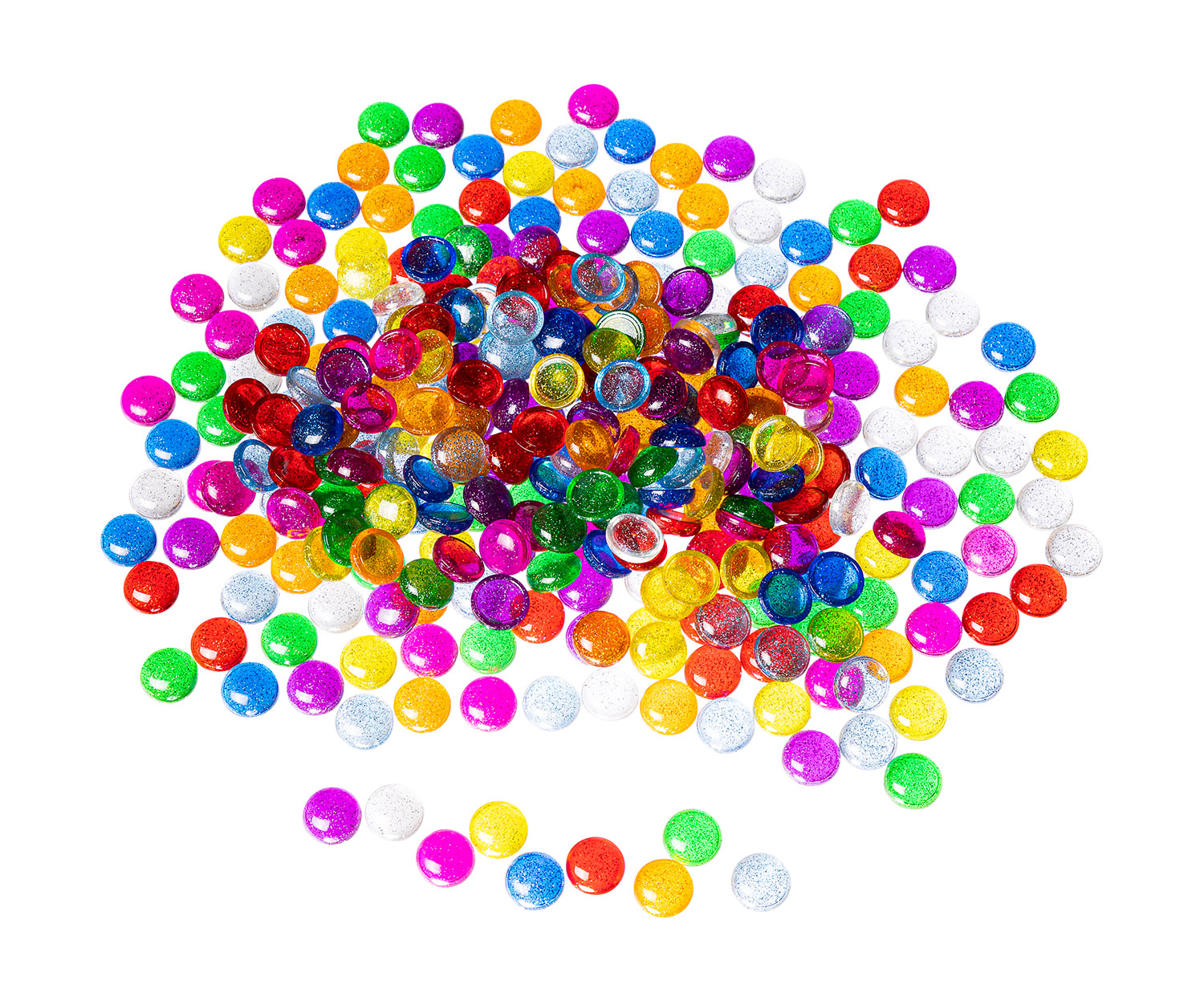 Muggelsteine transp. glitzernd Muggelsteine transp. glitzernd