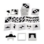 Herzpuzzle mini s/w, 12 Stück